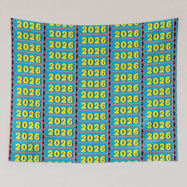 Item preview, 2026 Bold New Year Typography Colorful Flat Design Sticker designed and sold by FestivityFinds.