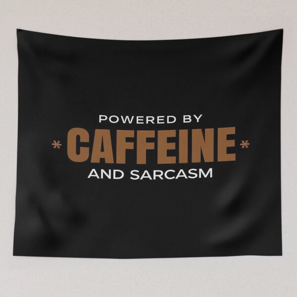 Item preview, Fueled by Caffeine and Sarcasm – Funny Quote Design for Coffee Lovers, Snarky Souls & Daily Hustlers designed and sold by Bright Nest Studio.
