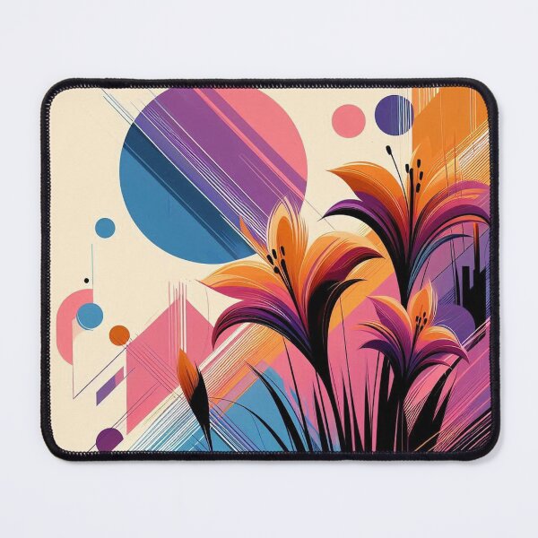 Item preview, Chromatic Bloom III – Abstract Geometric Floral Art designed and sold by Okmanoo.