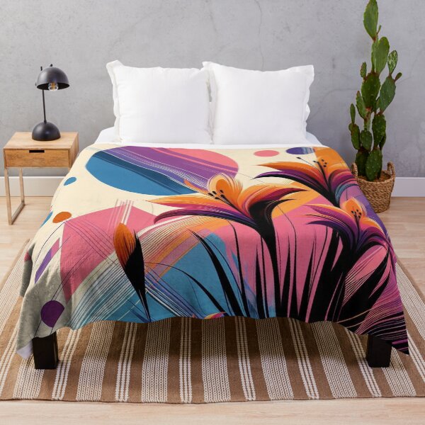 Item preview, Chromatic Bloom III – Abstract Geometric Floral Art designed and sold by Okmanoo.