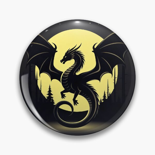 Item preview, Mystical Dragon Silhouette with Twisting Tail under Moonlit Sky Design designed and sold by NovaDigitalArt45.