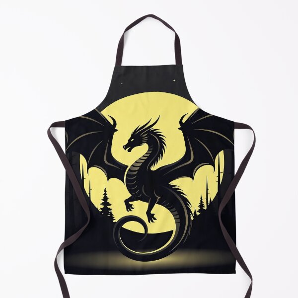 Item preview, Mystical Dragon Silhouette with Twisting Tail under Moonlit Sky Design designed and sold by NovaDigitalArt45.