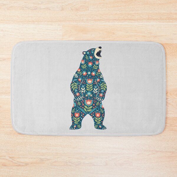 Item preview, Roaring Patterned Bear – Scandinavian Folk Art by heidiannemorris © designed and sold by FOLK ART FUSION by heidiannemorris.