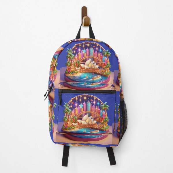 Item preview, Sydney Australia – Summer Christmas Night | Cute 3D City Label , designed and sold by PaintMeWorld.