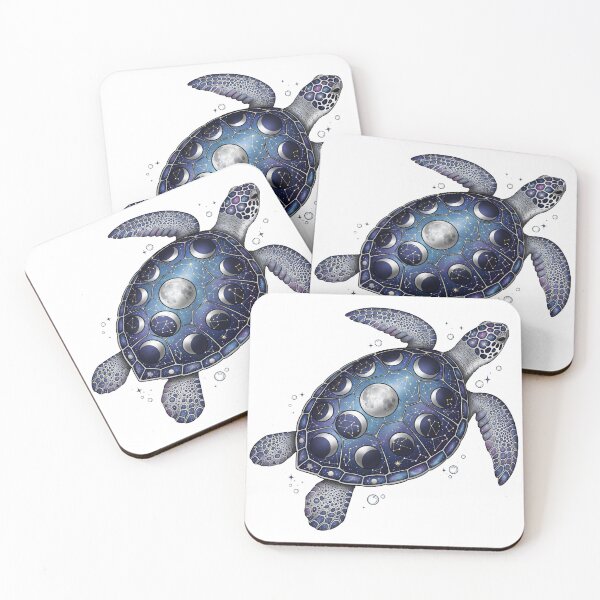 Item preview,  Celestial Sea Turtle - Galaxy and Moon Phases Art designed and sold by zoughlal.