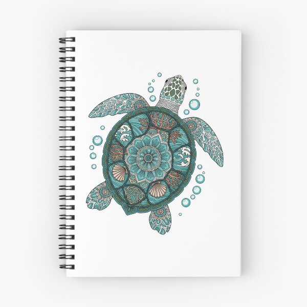 Item preview, Teal Sea Turtle Mandala - Yoga and Mindfulness Pattern designed and sold by zoughlal.