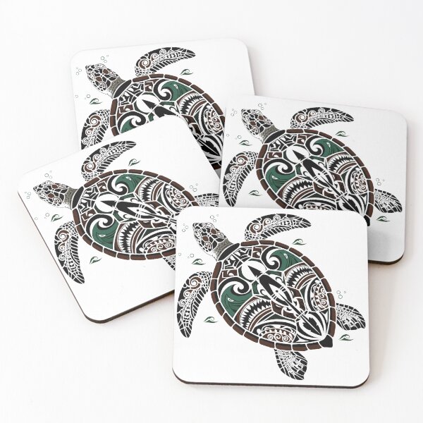 Item preview,  Polynesian Honu Turtle - Traditional Black and White Tattoo designed and sold by zoughlal.
