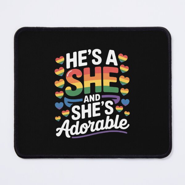 Item preview, He's a She and She's Adorable Gay Lesbian Culture Queer Love designed and sold by KotexTemu.