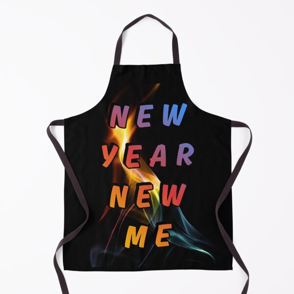 Item preview, New Year New Me™ Premium Kitchen Apron | Professional Chef Apron with Transformation Design & Motivational Pockets designed and sold by Pixel Craft Print.