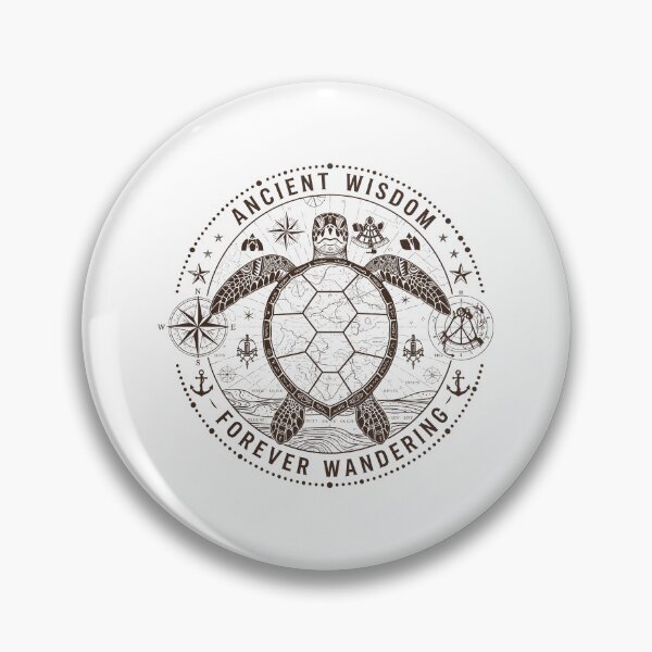 Item preview,  Vintage Sea Turtle Compass - Ancient Wisdom Forever Wandering designed and sold by zoughlal.