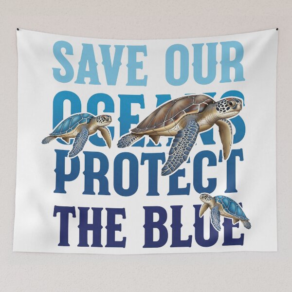 Item preview,  Save Our Oceans - Protect The Blue Sea Turtle designed and sold by zoughlal.