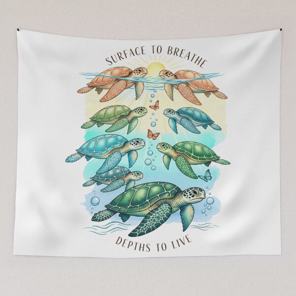 Item preview,  Sea Turtle Life Cycle - Surface To Breathe Depths To Live designed and sold by zoughlal.