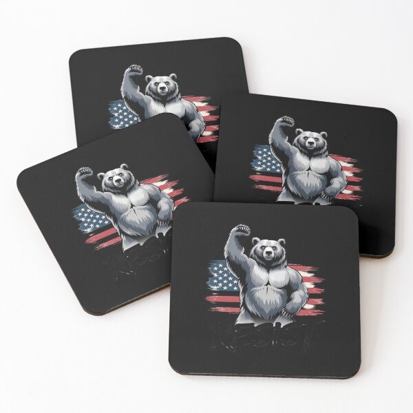 Item preview, The Resist Bear USA Flag  designed and sold by DigitaldeligArt.