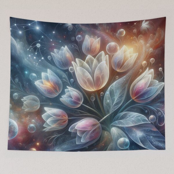 Item preview, Transparent Cosmic Tulips Floral Fantasy designed and sold by purplesensation.