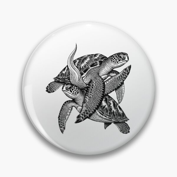 Item preview,  Entangled Sea Turtle - Intricate Ink Line Art designed and sold by zoughlal.