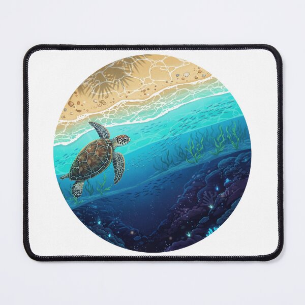 Item preview, Aerial Beach Sea Turtle - Coastal Painting designed and sold by zoughlal.
