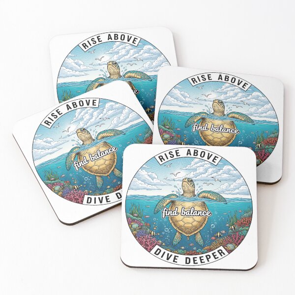 Item preview,  Mental Health Sea Turtle - Rise Above Find Balance designed and sold by zoughlal.