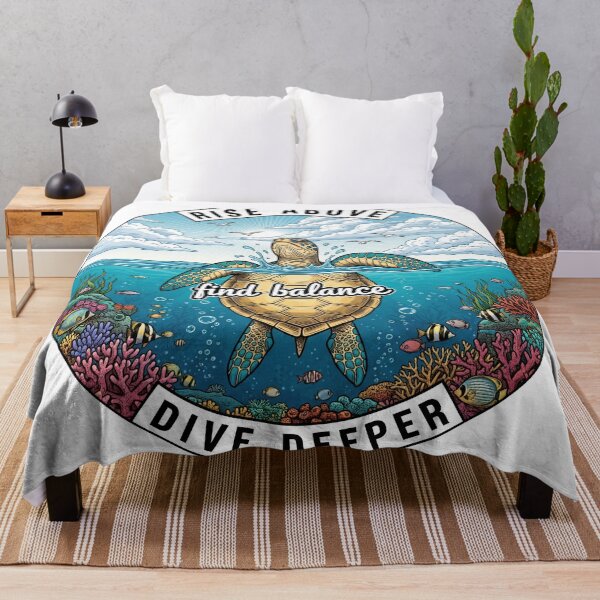 Item preview, Mental Health Sea Turtle - Rise Above Find Balance designed and sold by zoughlal.