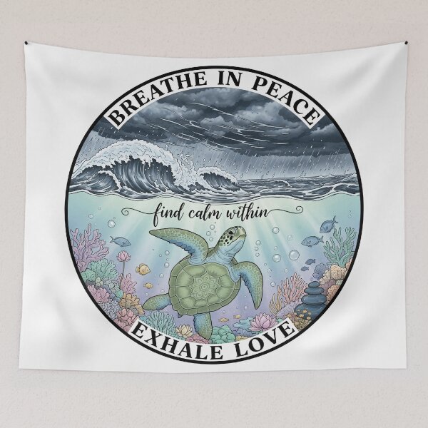 Item preview,  Soothing Sea Turtle - Breathe In Peace Exhale Love designed and sold by zoughlal.