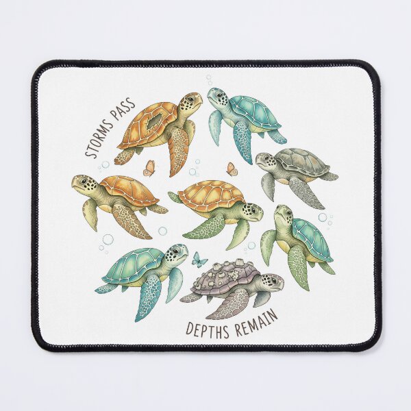 Item preview, Sea Turtle Species Art - Storms Pass Depths Remain designed and sold by zoughlal.