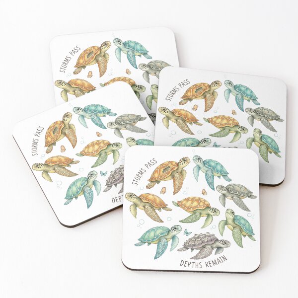 Item preview,  Sea Turtle Species Art - Storms Pass Depths Remain designed and sold by zoughlal.