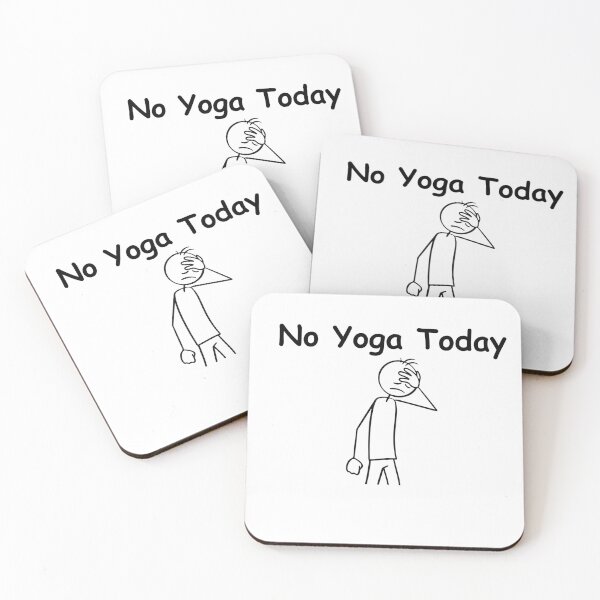 Item preview, No Yoga Today Funny Sad Figure Sarcastic Pun Sports, Funny Stick Man Figure Joke Slogan Gift Idea designed and sold by adjamine.