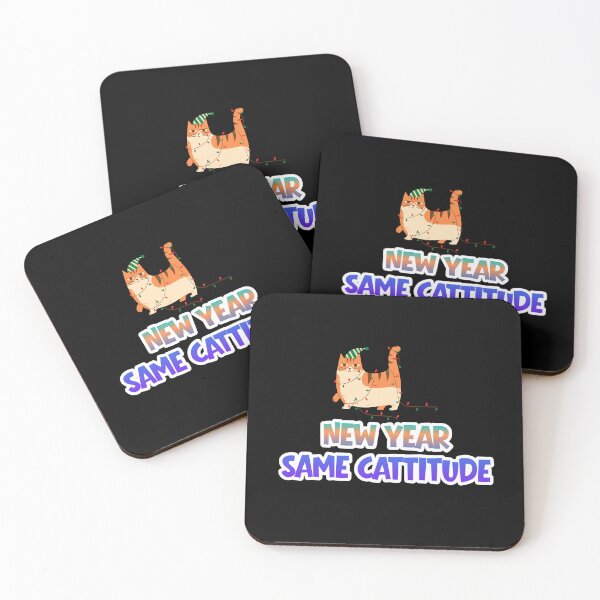 Item preview, New Year Same Cattitude Funny Cat New Year T-Shirt designed and sold by FestivityFinds.