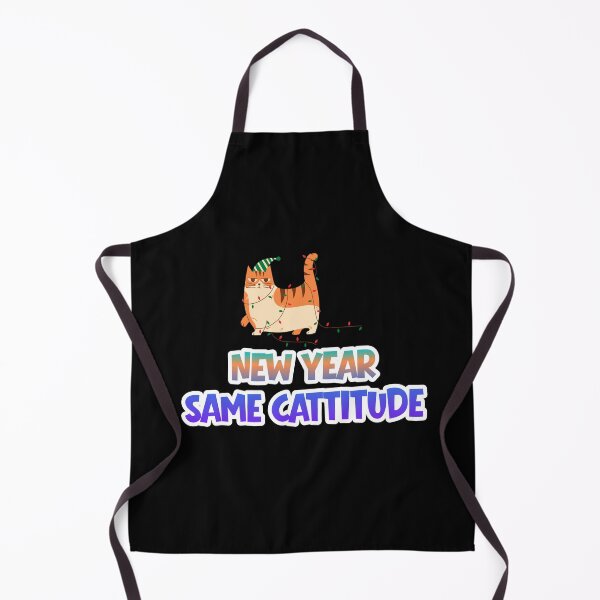 Item preview, New Year Same Cattitude Funny Cat New Year T-Shirt designed and sold by FestivityFinds.