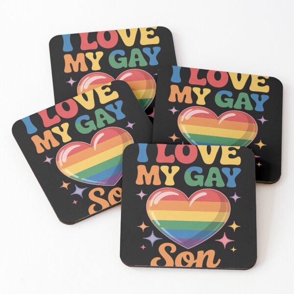 Item preview, I Love My Gay Son Gay Pride Flag Proud Mom Dad Queer Love designed and sold by KotexTemu.