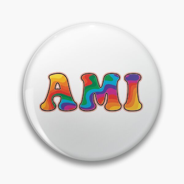 Item preview, ❤️ Ami Personalized Name Wavy Retro Shirt, Coffee Mug, Sticker Gift designed and sold by HelixPedia.