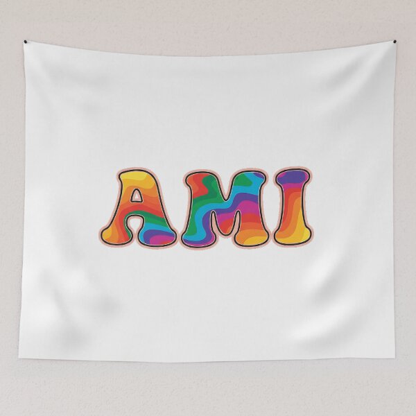 Item preview, ❤️ Ami Personalized Name Wavy Retro Shirt, Coffee Mug, Sticker Gift designed and sold by HelixPedia.
