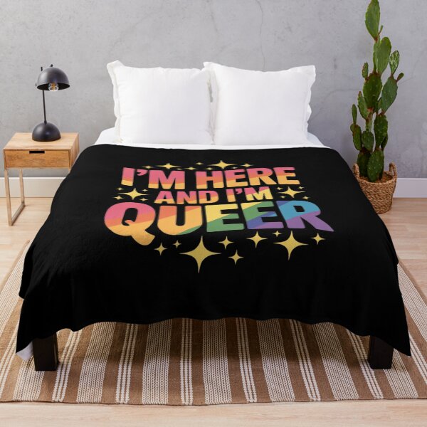 Item preview, I'm Here and I'm Queer designed and sold by KotexTemu.