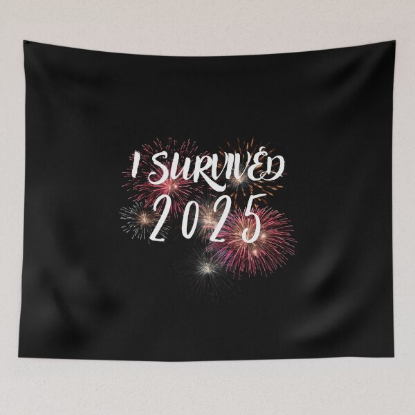 Item preview, I survived 2025 New Years Eve Celebration Funny Design designed and sold by OldSkullDesigns.