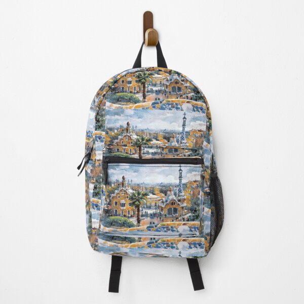 Item preview, Park Guell Barcelona - Fluid Watercolor Panorama designed and sold by caracatita75.