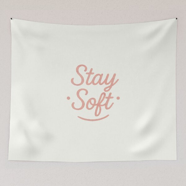 Item preview, Stay Soft | Gentle Pink Typography designed and sold by Polariszero.