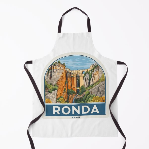 Item preview,  Vintage Ronda Spain Travel Sticker Design with Puente Nuevo Bridge Illustration designed and sold by Blurbean.