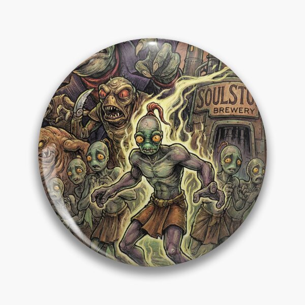 Item preview, Abe Oddworld Abe's Oddysee Exoddus Munch's Oddysee Soulstorm Mudokon Slave Glukkon Slig RuptureFarms Scrab Paramite Fan Art Portrait Poster T-Shirt Sticker Print Gift designed and sold by Senpaiwaves.