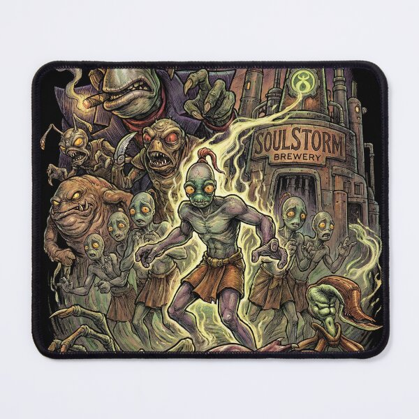 Item preview, Abe Oddworld Abe's Oddysee Exoddus Munch's Oddysee Soulstorm Mudokon Slave Glukkon Slig RuptureFarms Scrab Paramite Fan Art Portrait Poster T-Shirt Sticker Print Gift designed and sold by Senpaiwaves.
