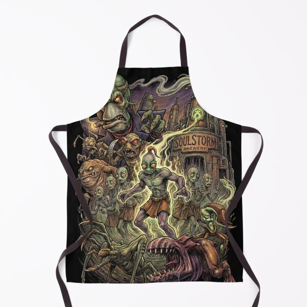 Item preview, Abe Oddworld Abe's Oddysee Exoddus Munch's Oddysee Soulstorm Mudokon Slave Glukkon Slig RuptureFarms Scrab Paramite Fan Art Portrait Poster T-Shirt Sticker Print Gift designed and sold by Senpaiwaves.