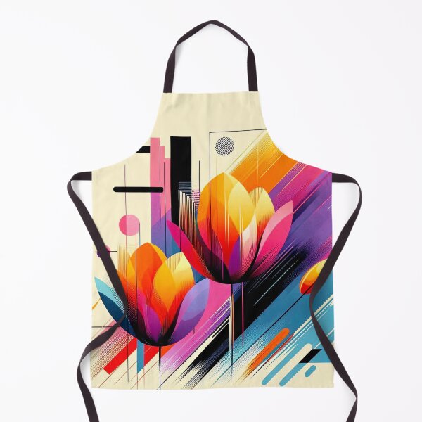 Item preview, Chromatic Bloom IV – Abstract Geometric Floral Art designed and sold by Okmanoo.