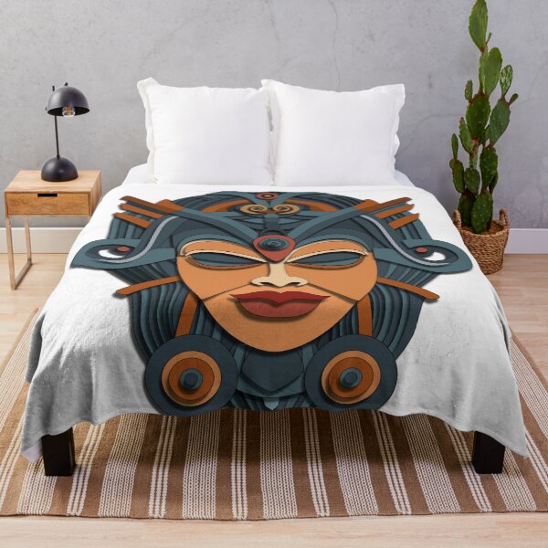 Item preview, Dark Warrior Mask: Vector Paper Cut Tribal Goddess designed and sold by Keltoi-art.