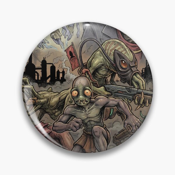 Item preview, Abe Oddworld Abe's Oddysee Exoddus Munch's Oddysee Soulstorm Mudokon Slave Glukkon Slig RuptureFarms Scrab Paramite Fan Art Portrait Poster T-Shirt Sticker Print Gift designed and sold by Senpaiwaves.