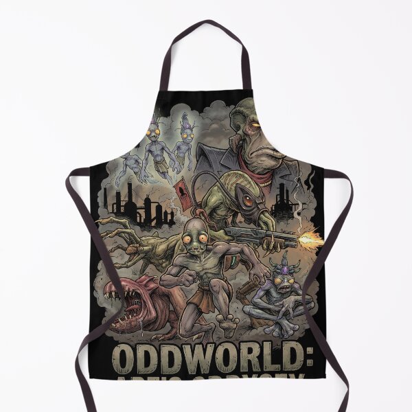 Item preview, Abe Oddworld Abe's Oddysee Exoddus Munch's Oddysee Soulstorm Mudokon Slave Glukkon Slig RuptureFarms Scrab Paramite Fan Art Portrait Poster T-Shirt Sticker Print Gift designed and sold by Senpaiwaves.