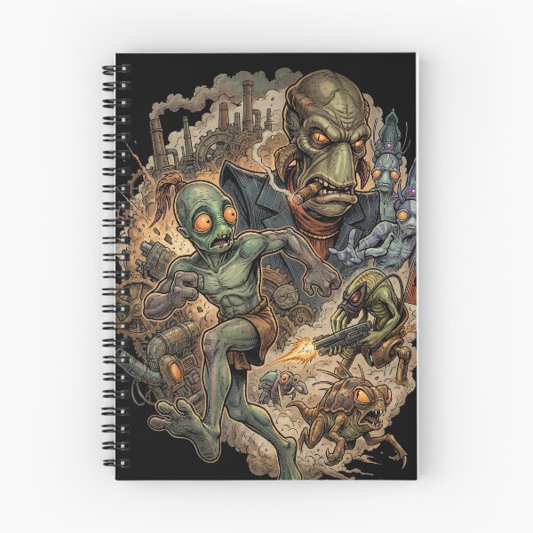 Item preview, Abe Oddworld Abe's Oddysee Exoddus Munch's Oddysee Soulstorm Mudokon Slave Glukkon Slig RuptureFarms Scrab Paramite Fan Art Portrait Poster T-Shirt Sticker Print Gift designed and sold by Senpaiwaves.