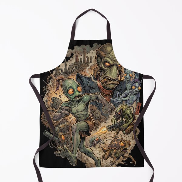 Item preview, Abe Oddworld Abe's Oddysee Exoddus Munch's Oddysee Soulstorm Mudokon Slave Glukkon Slig RuptureFarms Scrab Paramite Fan Art Portrait Poster T-Shirt Sticker Print Gift designed and sold by Senpaiwaves.