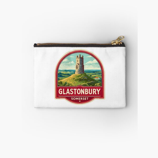 Item preview,  Vintage Glastonbury Somerset Tor Tower Sticker with English Countryside Views designed and sold by Blurbean.