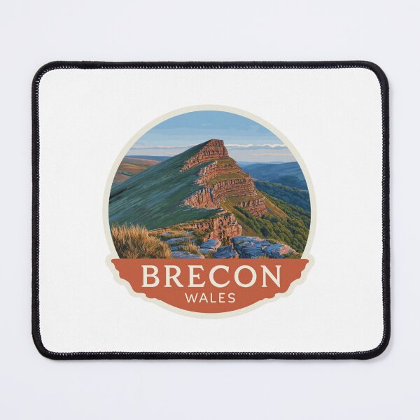 Item preview, Vintage Brecon Wales Mountain Sticker with Sandstone Ridge and Valley Views designed and sold by Blurbean.