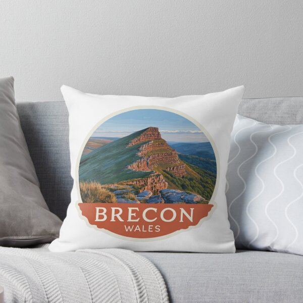 Item preview, Vintage Brecon Wales Mountain Sticker with Sandstone Ridge and Valley Views designed and sold by Blurbean.