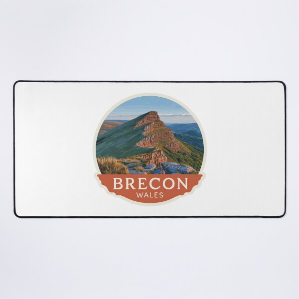 Item preview, Vintage Brecon Wales Mountain Sticker with Sandstone Ridge and Valley Views designed and sold by Blurbean.
