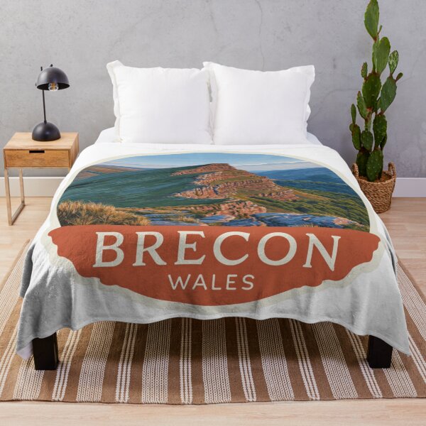 Item preview, Vintage Brecon Wales Mountain Sticker with Sandstone Ridge and Valley Views designed and sold by Blurbean.